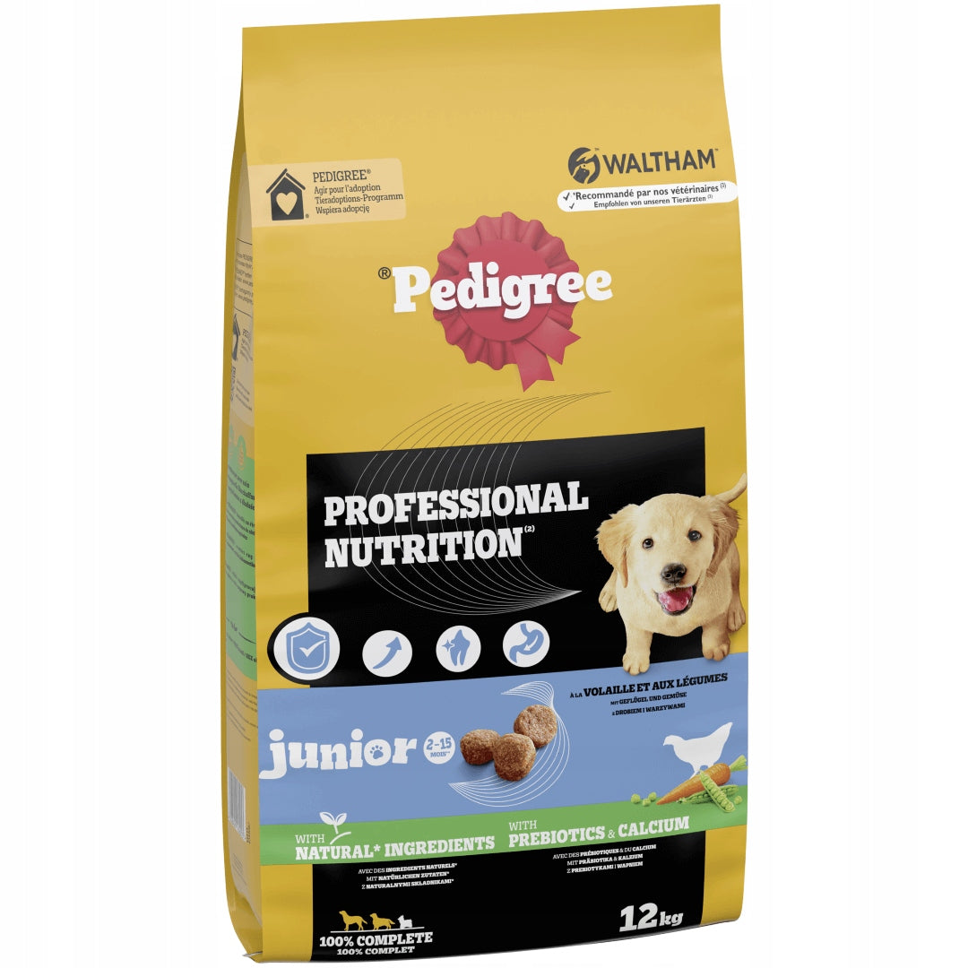 PEDIGREE JUNIOR 12kg POULTRY WITH VEGETABLES DRY FOOD FOR PUPPIES