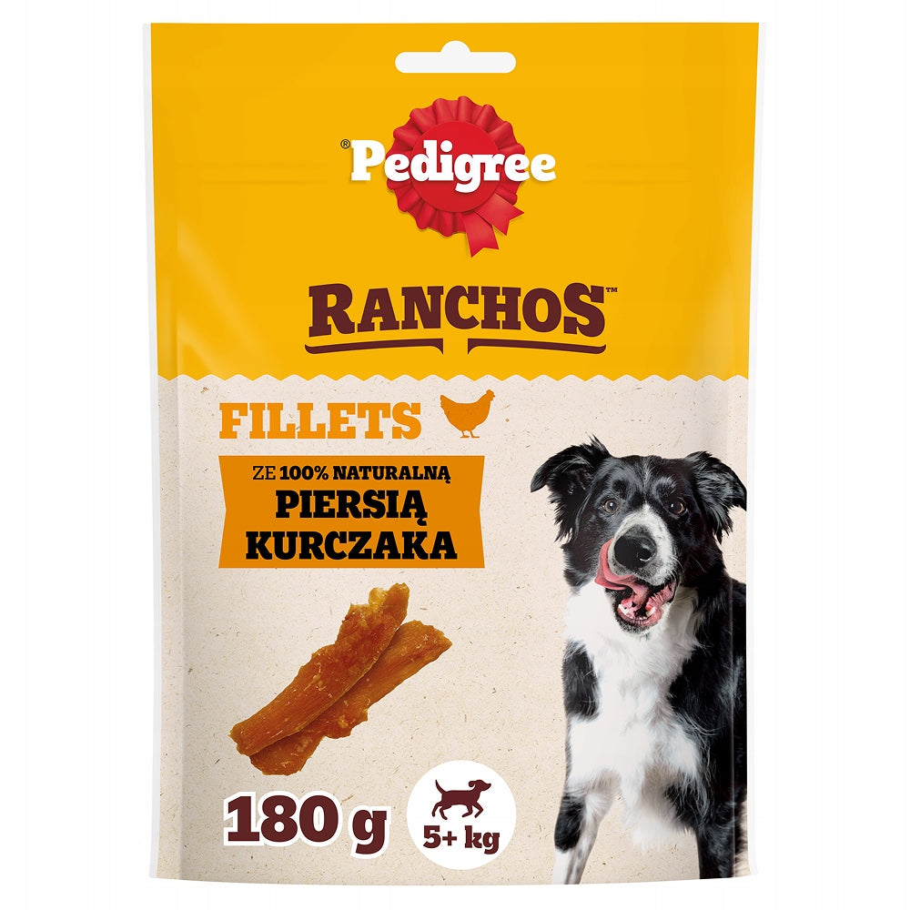 PEDIGREE RANCHOS FILLETS – WITH NATURAL CHICKEN BREAST, 180G