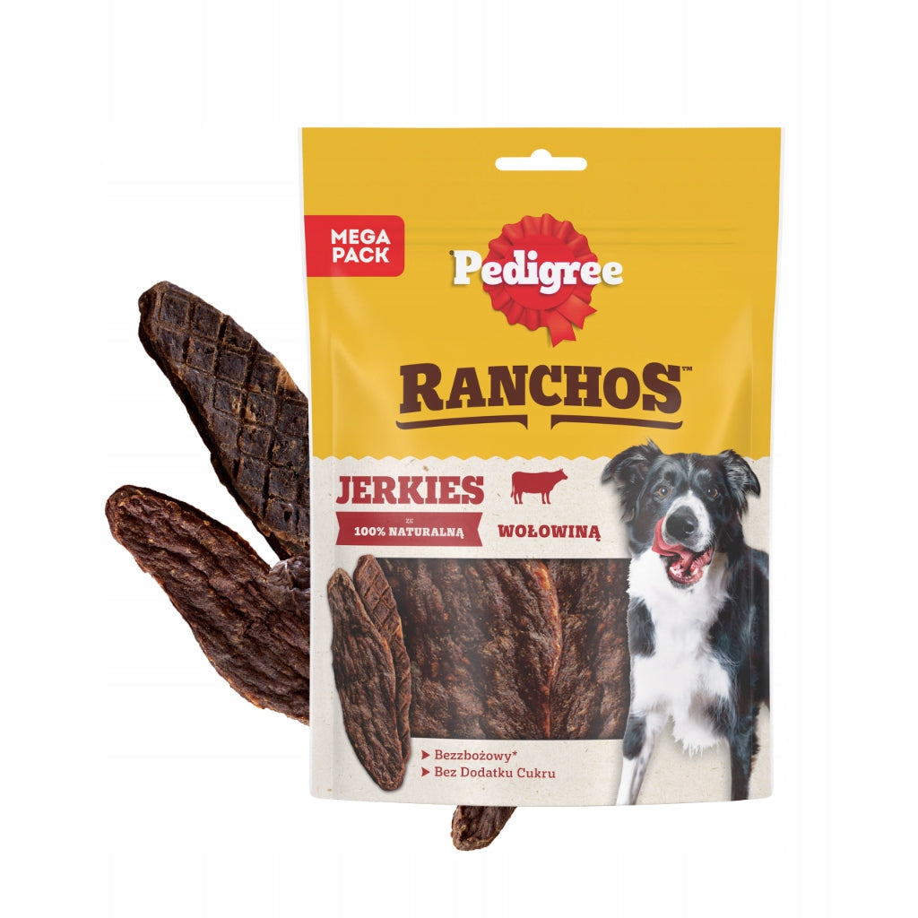 PEDIGREE Ranchos Jerkies Grain-Free Dog Treats with Beef 4x 180 g Manufacturer code 67775