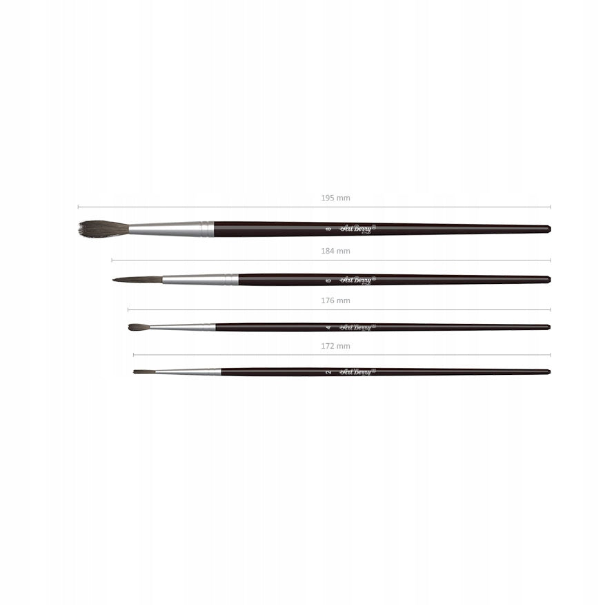 Pinselset, ErichKrause, Ponyhaar Nr. 2, 4, 6, 8 
