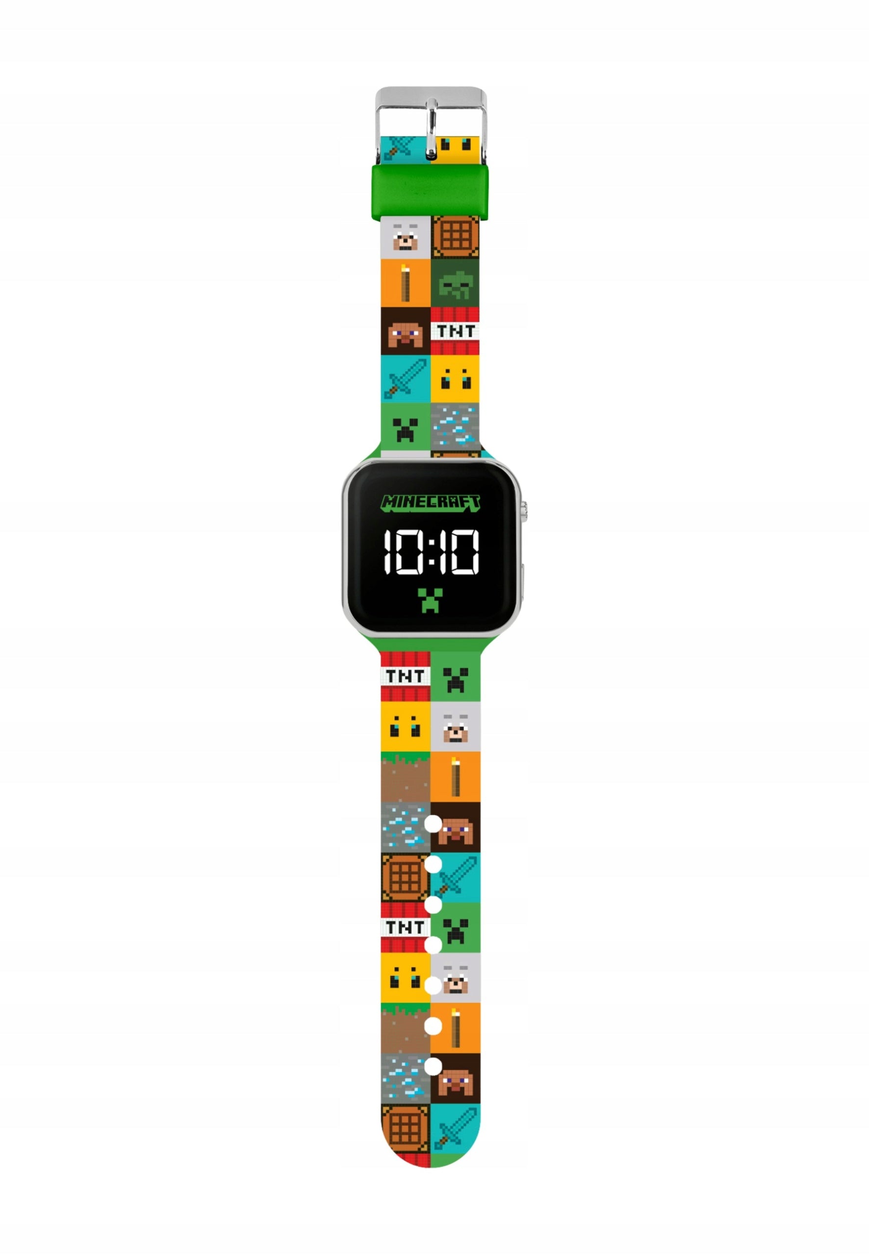 PEERS HARDY - MINECRAFT PRINTED LED WATCH (COLOR STRAP) Functions date display