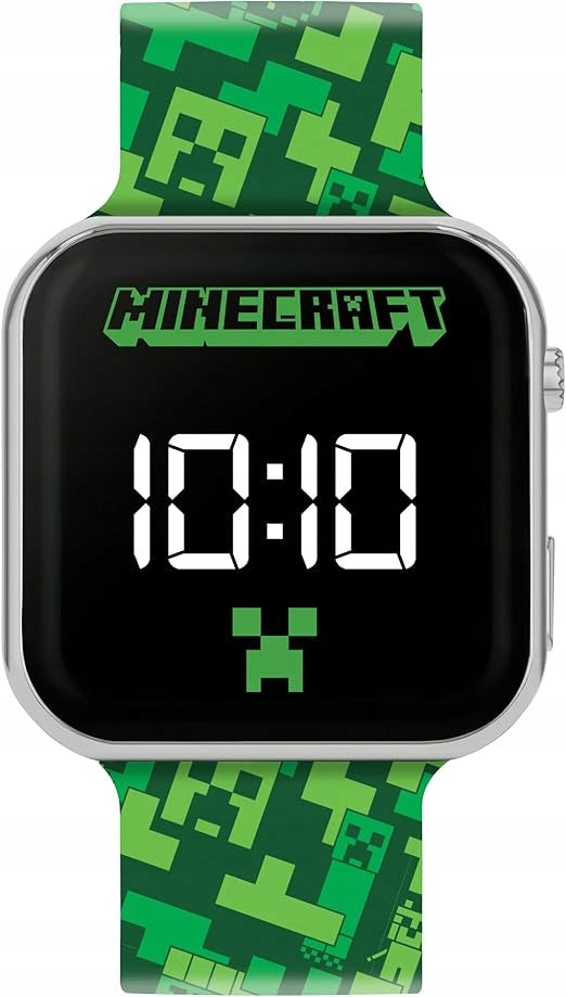 PEERS HARDY - MINECRAFT PRINTED LED WATCH (GREEN STRAP) Packaging status original
