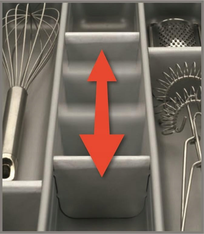 PEKA 07.685.SL Cartridge SCOOP II 600 / 518x474 grey Kind drawer organizer