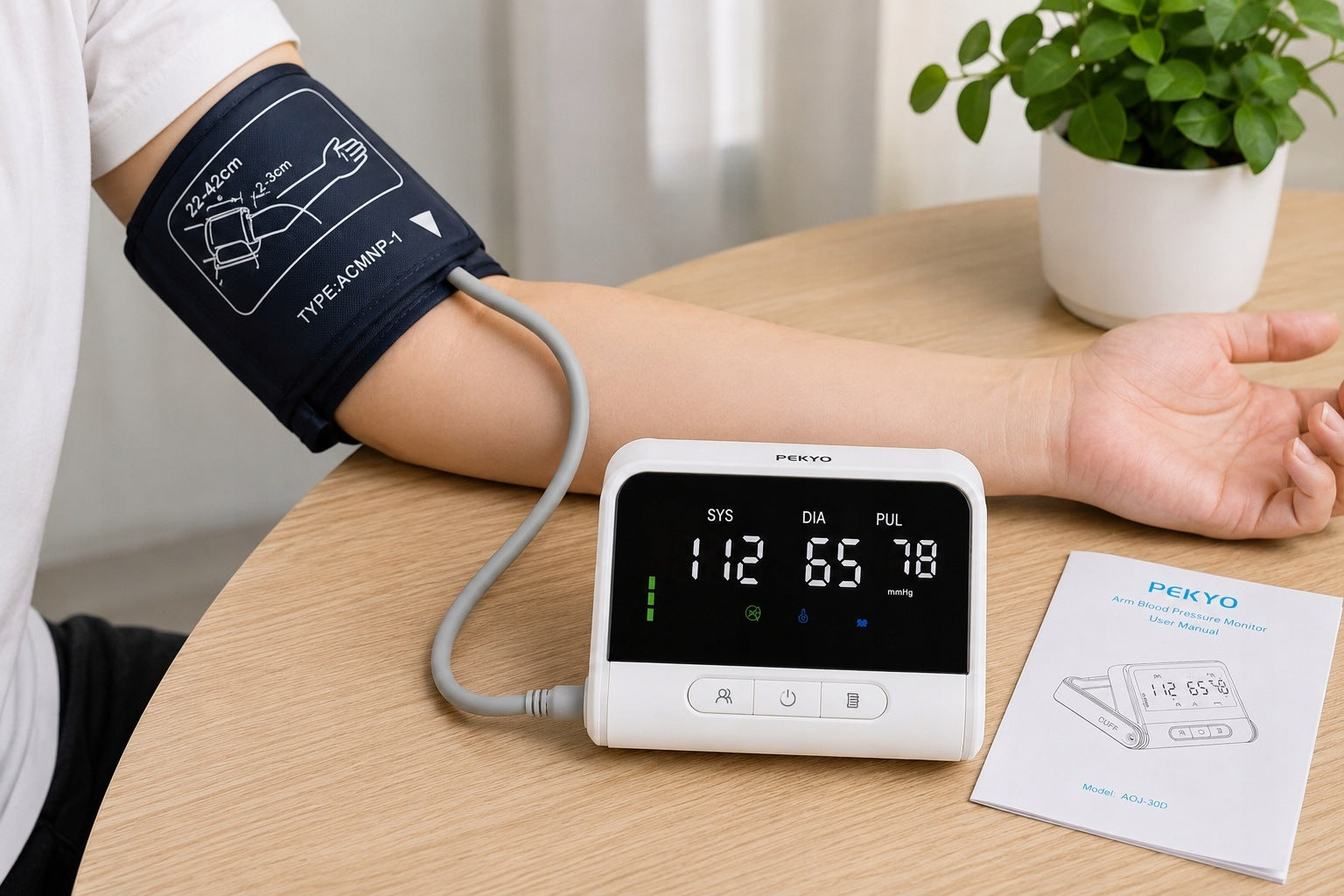 PEKYO AOJ-30D LCD USB shoulder blood pressure monitor + cuff Packaging status original