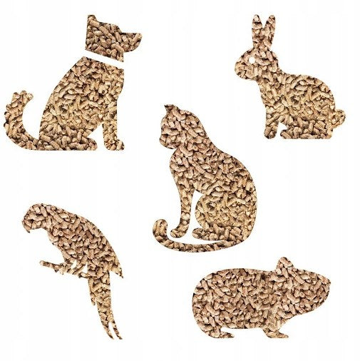 PELLET MULCH STRAW GRANULES CAT LITTER RABBIT RODENTS 15KG 8MM Volume 35 l
