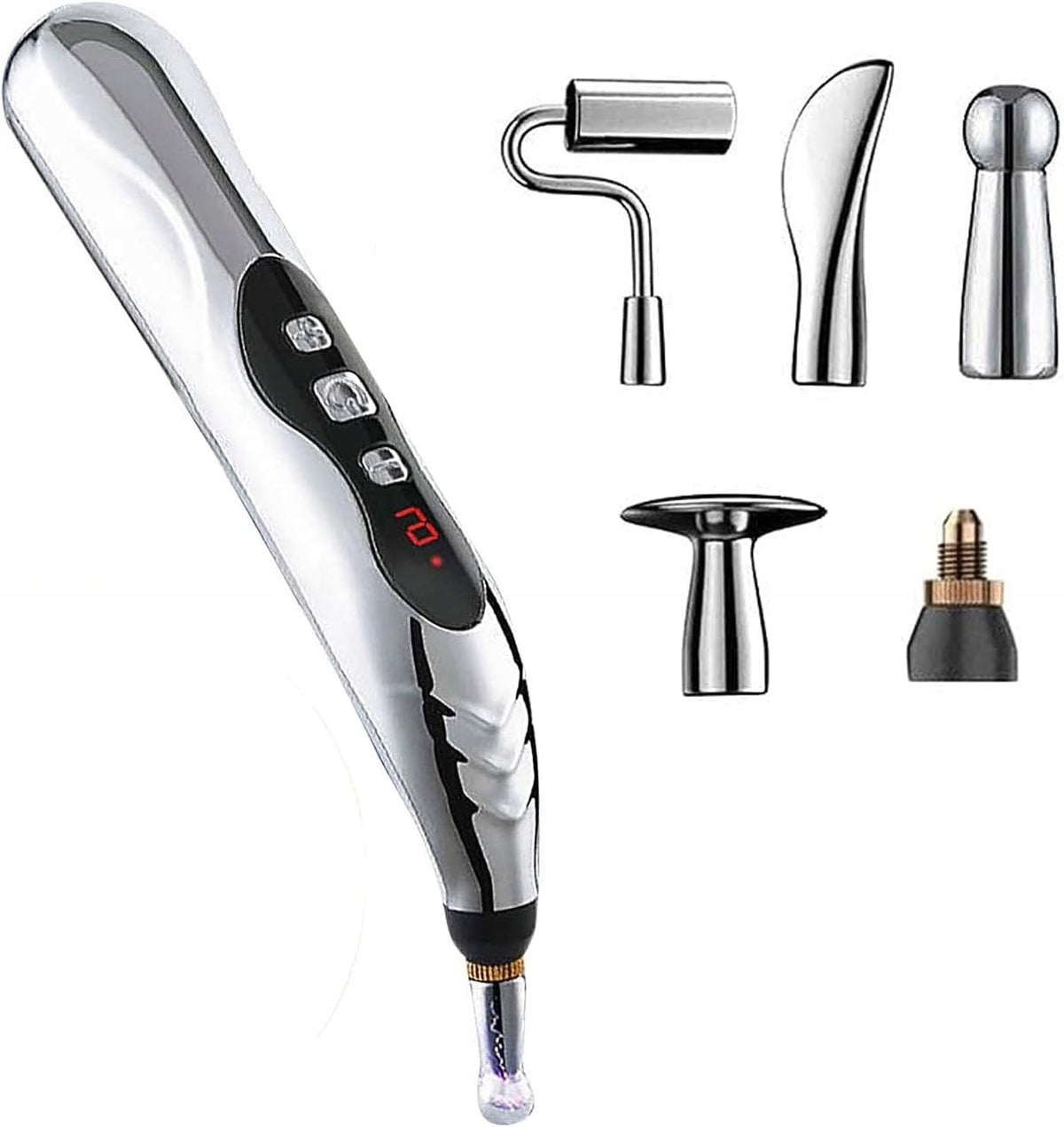 PEN ACUPUNCTURE MASSAGER ELECTROSTIMULATOR 5 TIPS LCD SET