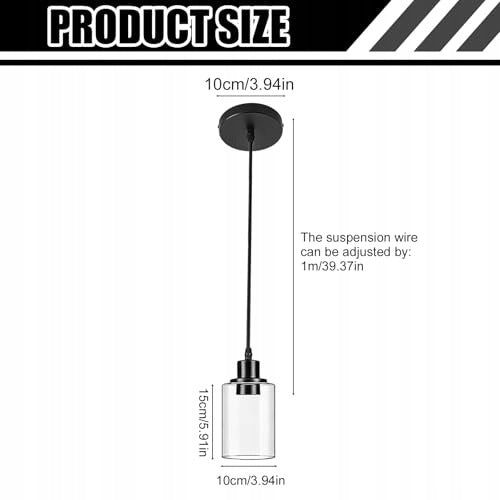 PENDANT LAMP BLACK RETRO GLASS METAL FOR BEDROOM LIVING ROOM DINING ROOM E27 Manufacturer code Nieoznaczona