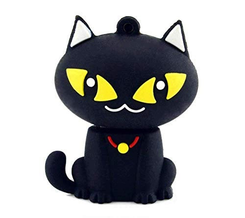 PENDRIVE 32GB CAT BLACK PVC KAWAII FOR GIRLS GIFT FOR HOME Capacity up to 512 MB