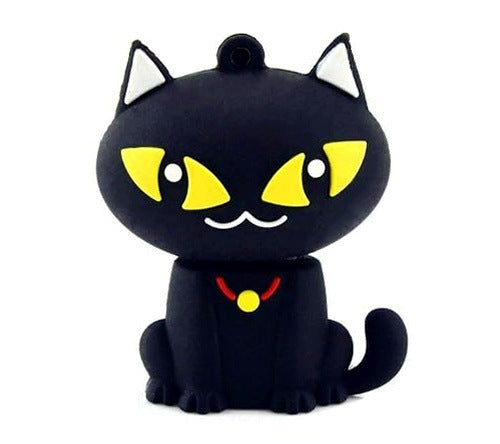 PENDRIVE 32GB CAT BLACK PVC KAWAII FOR GIRLS GIFT FOR HOME
