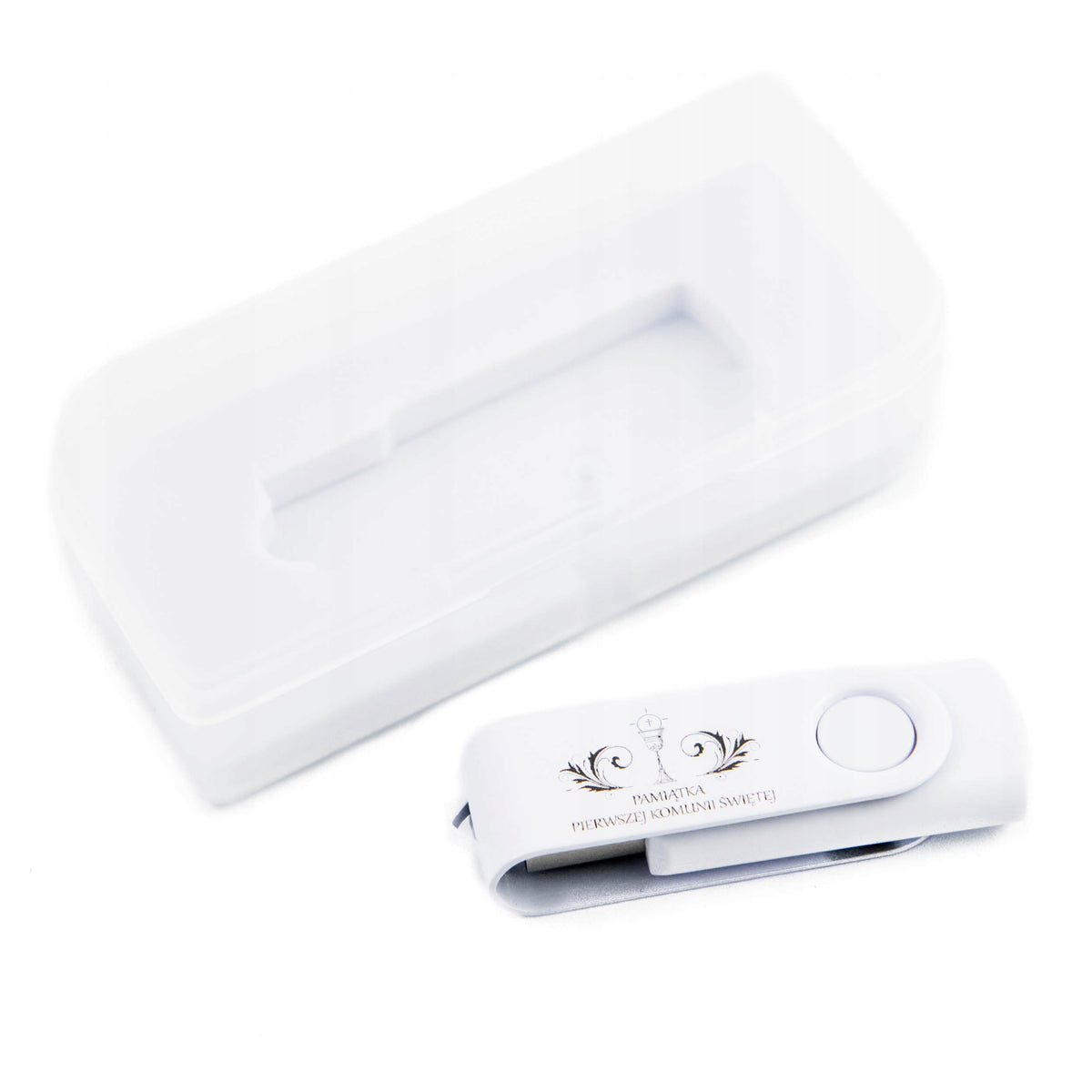 PENDRIVE HOLY COMMUNION 16 GB + BOX + ENGRAVING for photos Communion Color white