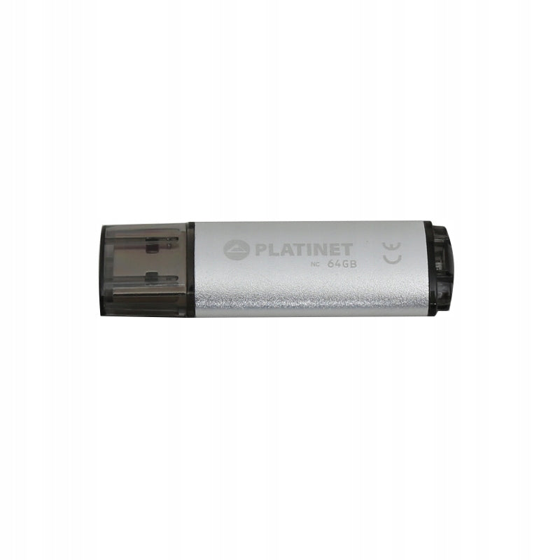 PENDRIVE PLATINET USB 2.0 X-Depo 64GB SILVER ALUMINUM ENCLOSURE Brand PLATINET
