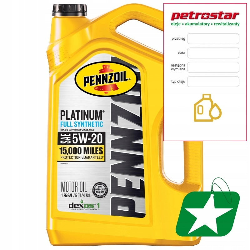 PENNZOIL PLATINUM FULL SYNTHETIC 5W20 4.73L