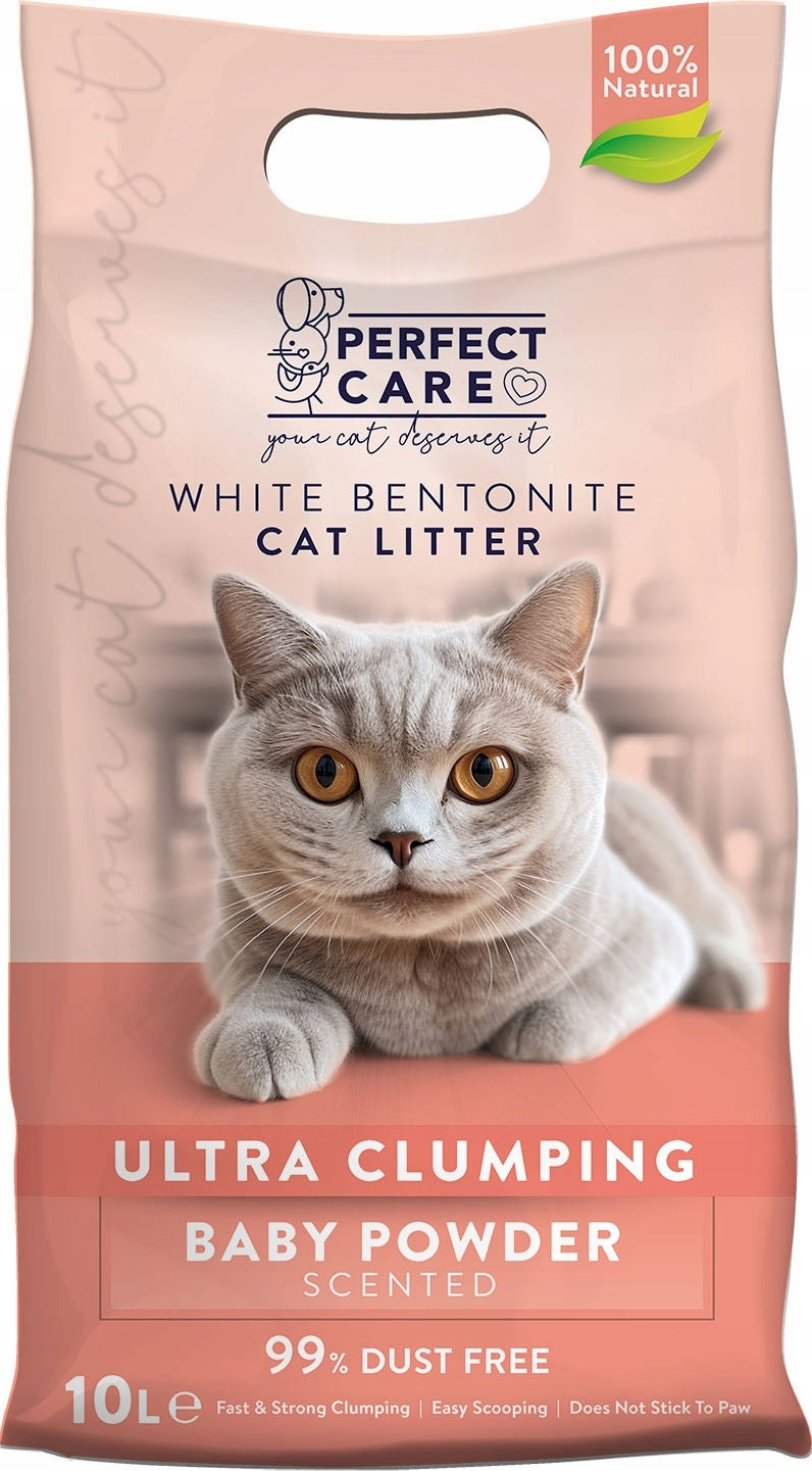 PERFECT CARE Ultra Clumping Baby Powder Bentonite Litter For Cat 10l