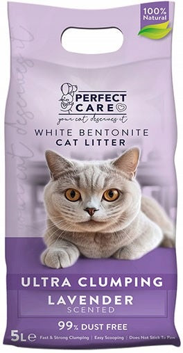 PERFECT CARE Ultra Clumping Lavender Bentonite Litter for Cat 5l