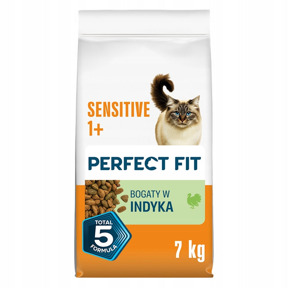 PERFECT FIT SENSITIVE TURKEY-RICH DRY CAT FOOD - 7KG