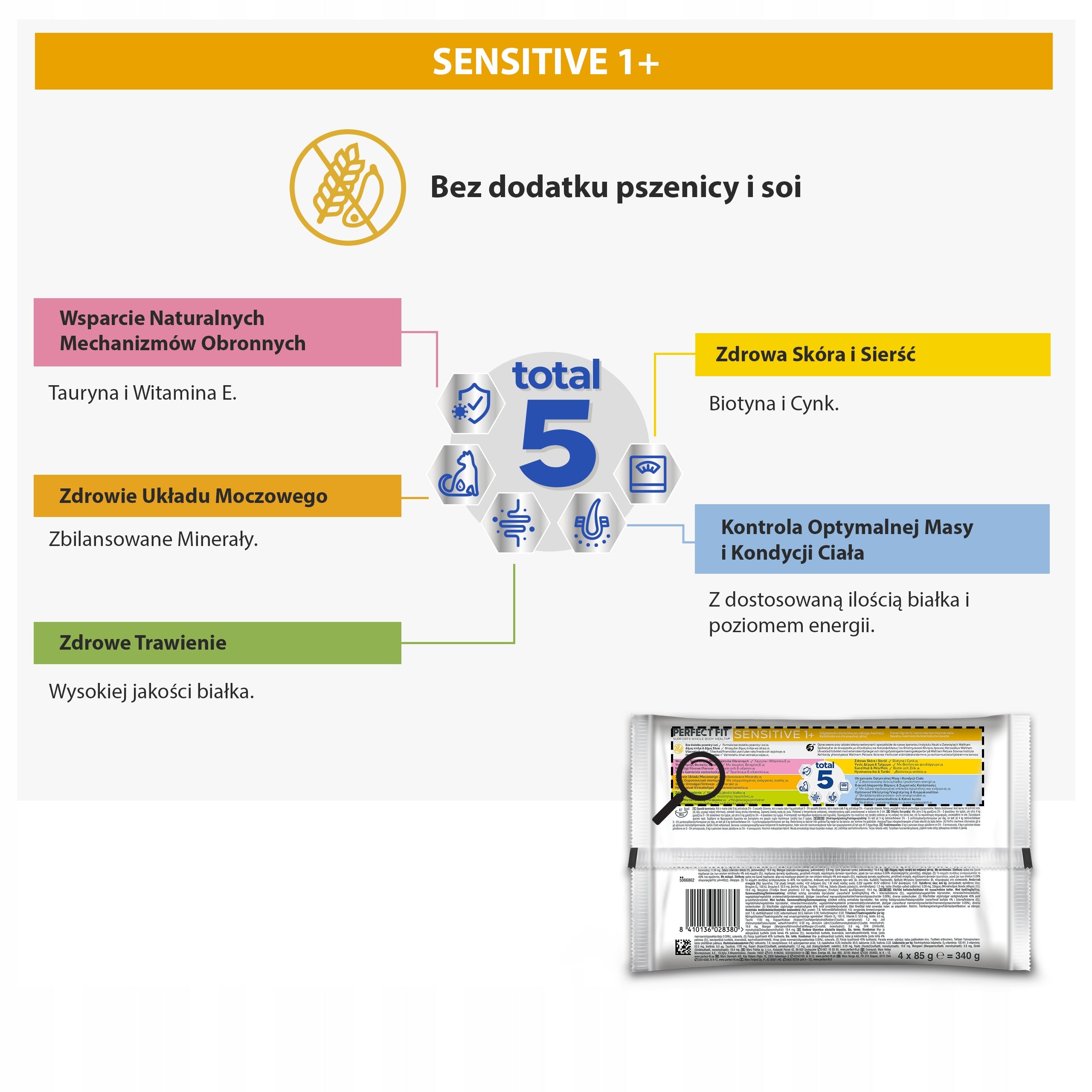 PERFECT FIT Sensitive cat sachets mix 52x85g EAN (GTIN) 8410136028380