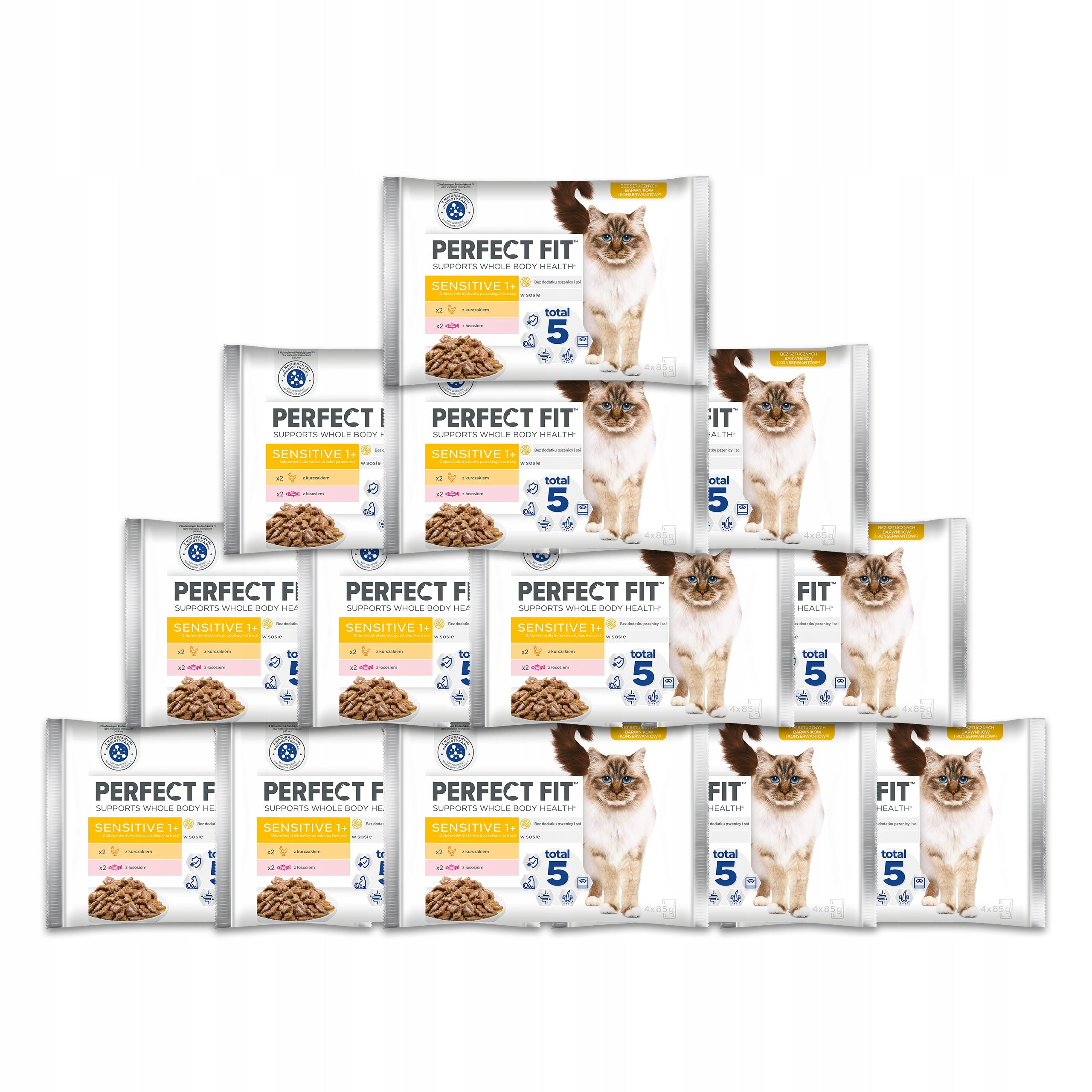 PERFECT FIT Sensitive cat sachets mix 52x85g
