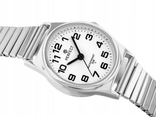 PERFECT WOMEN'S WATCH CLEAR STRETCH BRACELET ELASTIC BAND Batteries included yes
