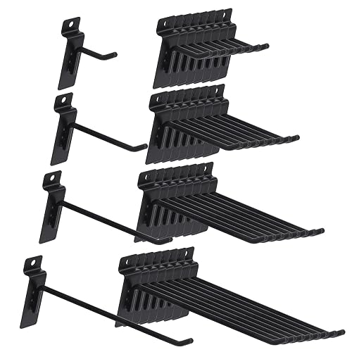 PERFORATED PANEL HOOKS SET OF 32 PIECES STEEL GARAGE SHOP METAL