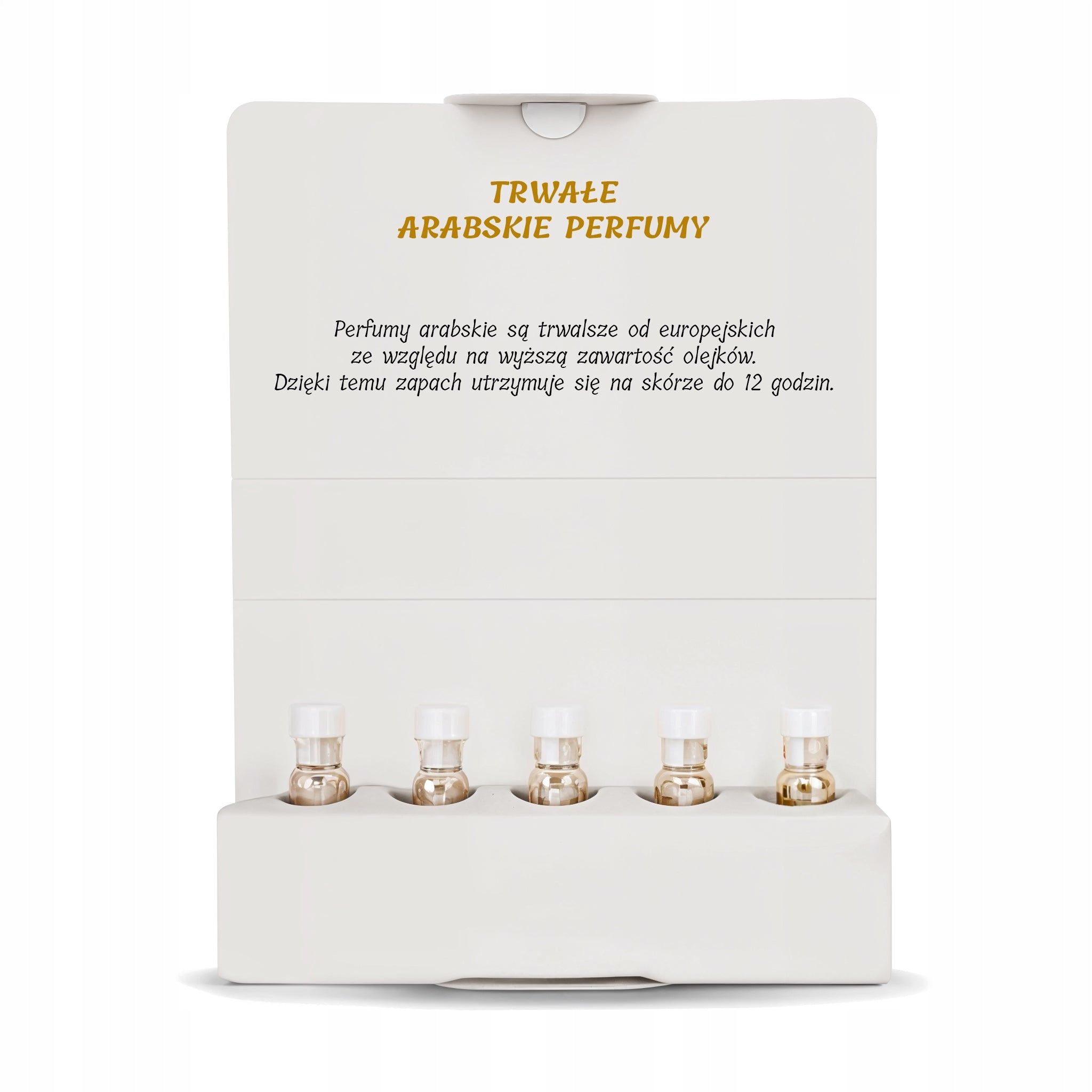 PERFUME ARABIC PERFUME SAMPLES ORIGINAL WOODY NOTES SET OF 5 Packaging status original