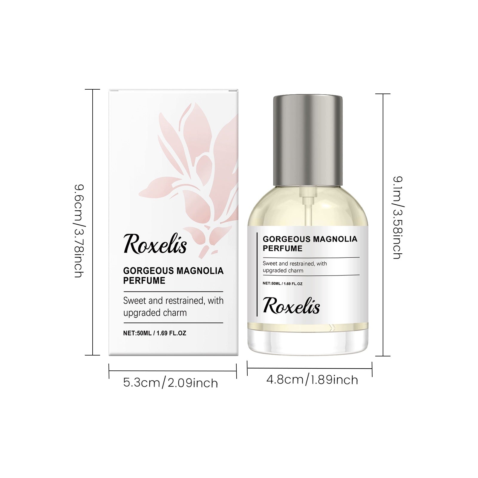 PERFUME FOR WOMEN ROXELIS GORGEOUS MAGNOLIA 50 ML FLORAL Packaging status original