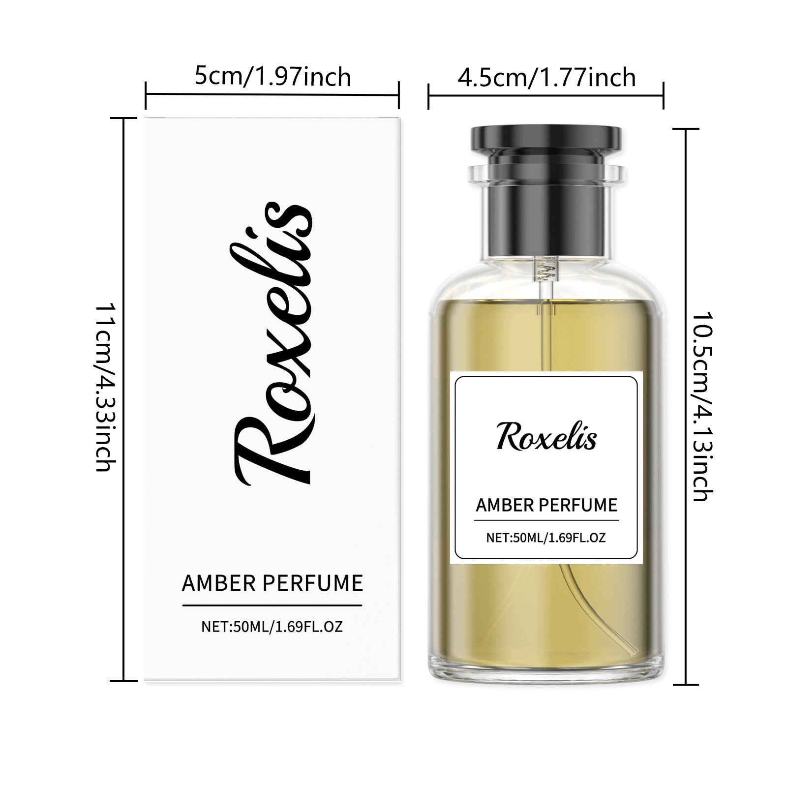 PERFUME ROXELIS AMBER 50 ML AMBER FRAGRANCE Packaging status original