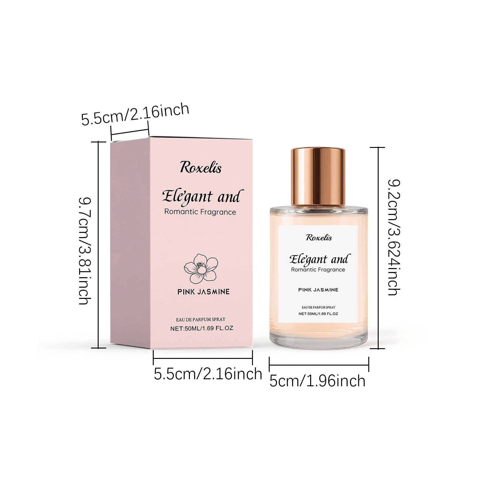 PERFUME ROXELIS PINK JASMINE EDP 50 ML FLORAL Packaging status original