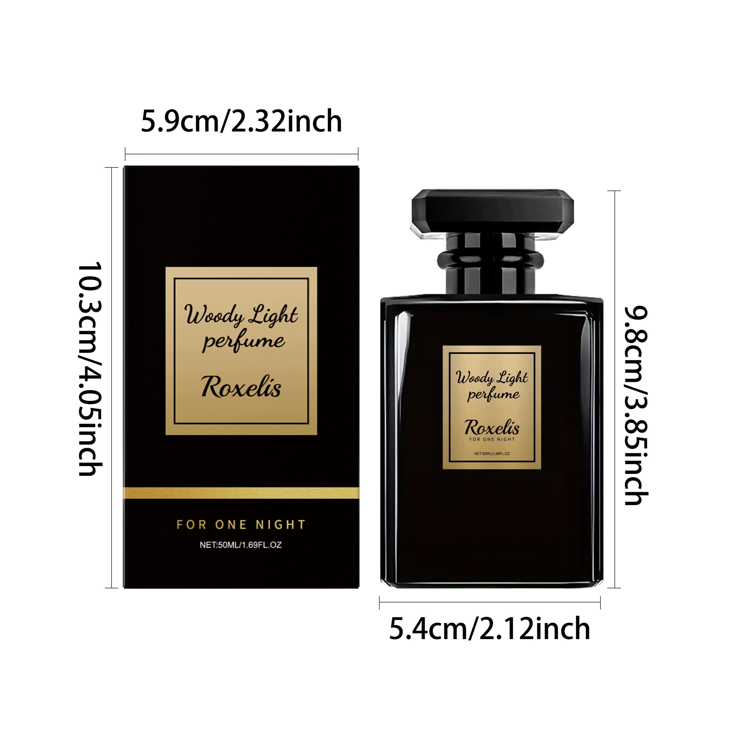 PERFUME ROXELIS WOODY LIGHT FOR ONE NIGHT 50 ML WOODY FRAGRANCE Packaging status original