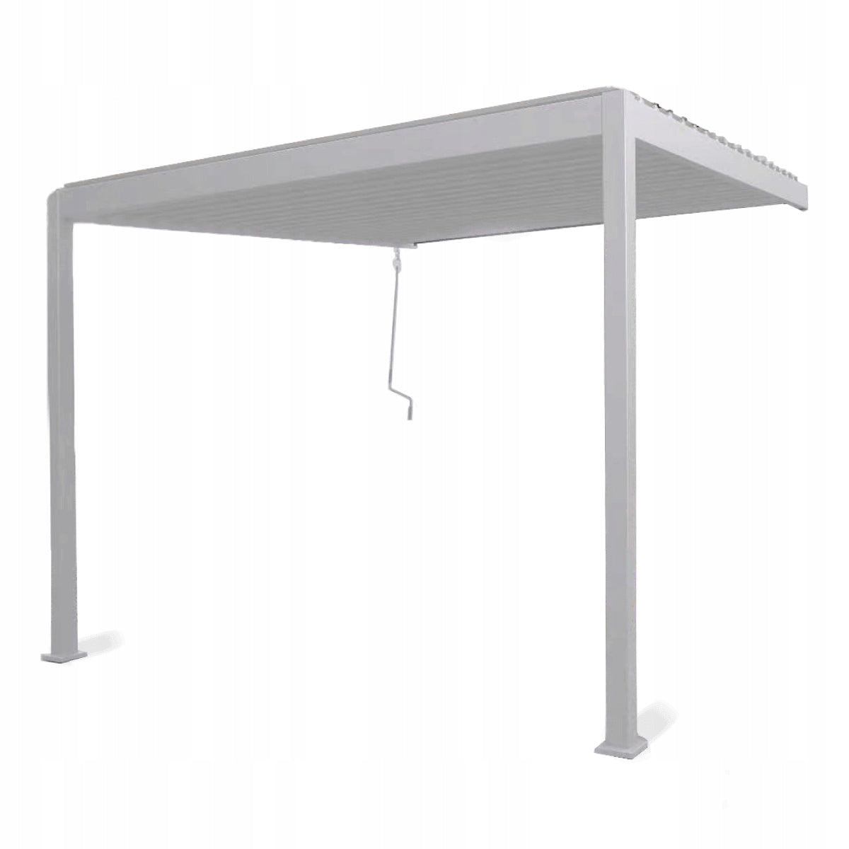 Pavillon Pergola Premium Wall 3x3 wird an der Wand montiert, weiß 