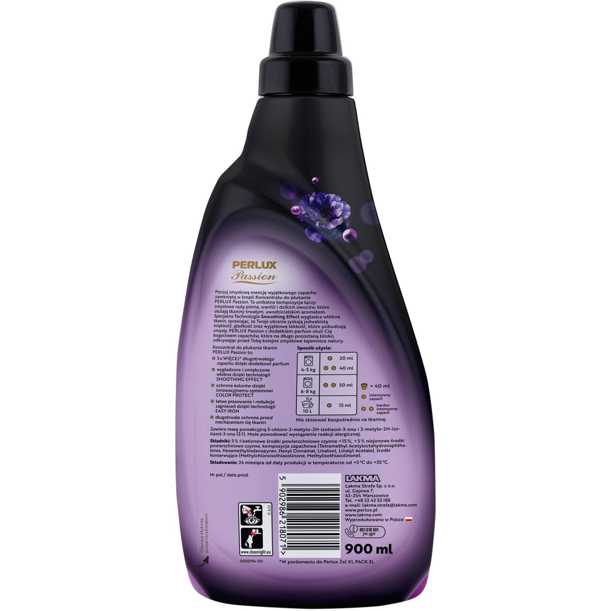 PERLUX PASSION- fabric softener concentrate 900 ml 45 washes Manufacturer code 5902986218071