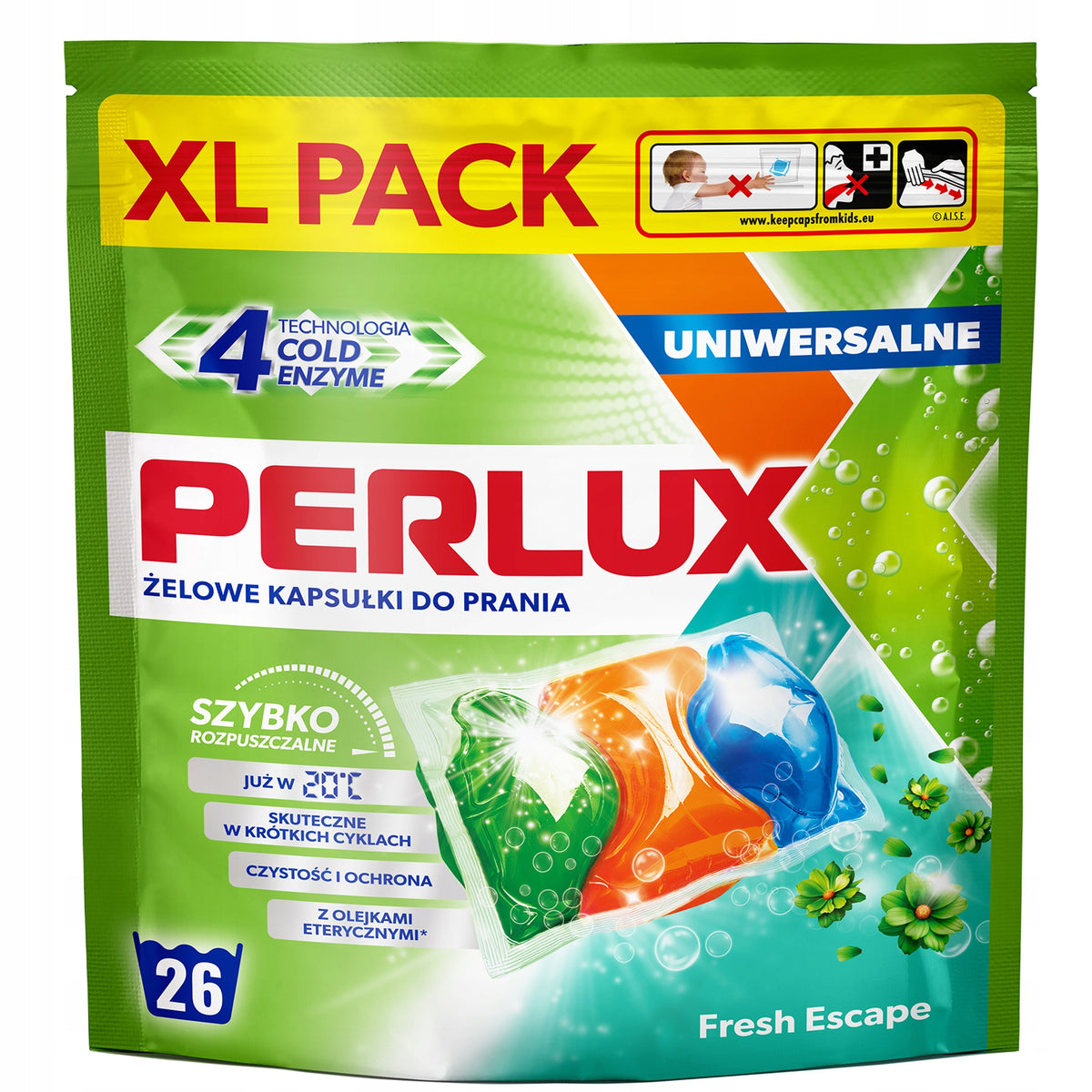 PERLUX gel washing capsules universal 3in1 26 pcs washing 20 degrees