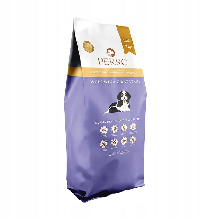 PERRO Beef with Sweets 9kg Grain-Free Food for PUPPIES OF ALL Breeds