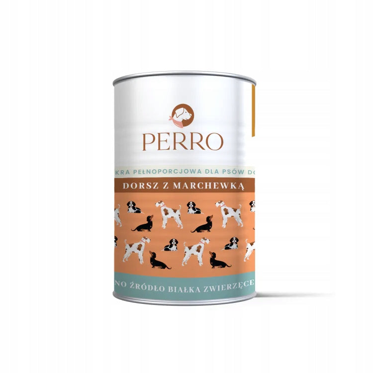 PERRO Gourmet MONO Cod with Carrot 410g Grain Free Wet Food for Dogs