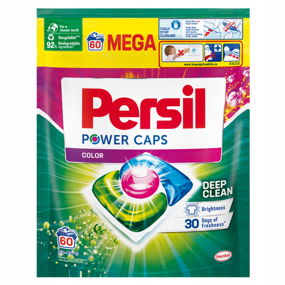 PERSIL Color Capsules FOR Washing Colored Fabrics Power Caps 60 pcs. Manufacturer code 4015200031866