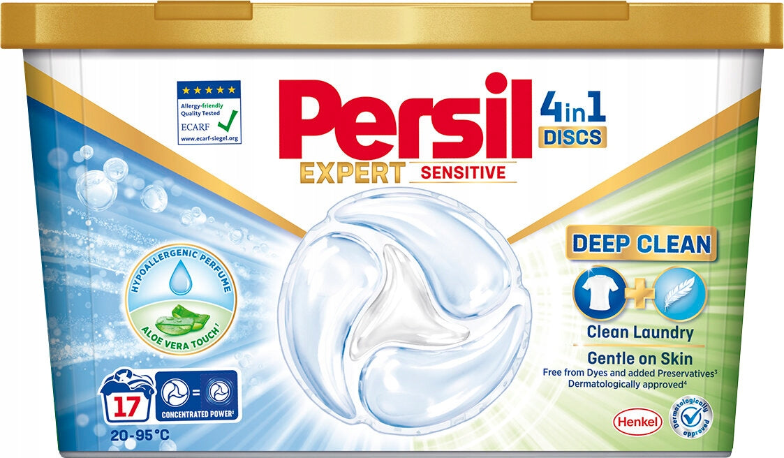 PERSIL Discs Expert 4 in 1 Sensitive Washing Capsules - 17 Pack
