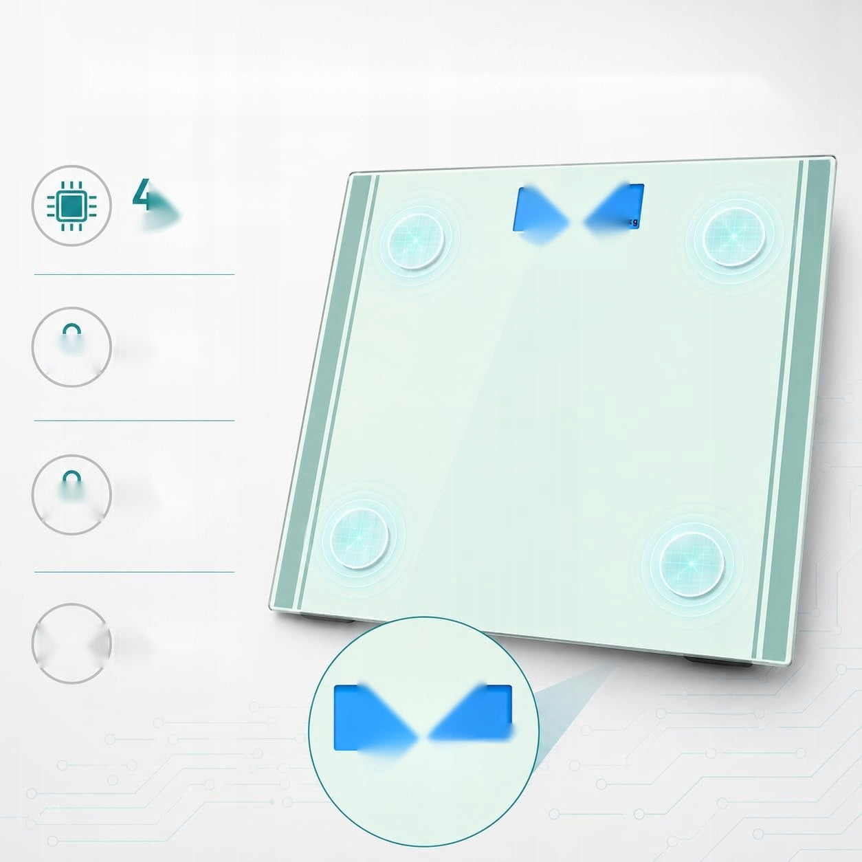 PERSONAL SCALE GLASS DIGITAL AUTOMATIC FLAT LED DISPLAY HOUSE Manufacturer code 5908140286337