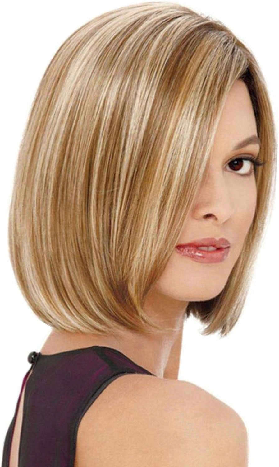 Perücke W93, kurzes blondes Haar 