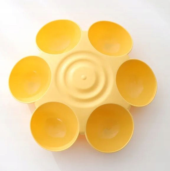 PET BOWL 6 PCS FOR WATER FOOD YELLOW Brand no brand