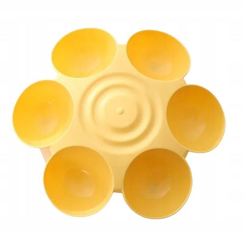 PET BOWL 6 PCS FOR WATER FOOD YELLOW