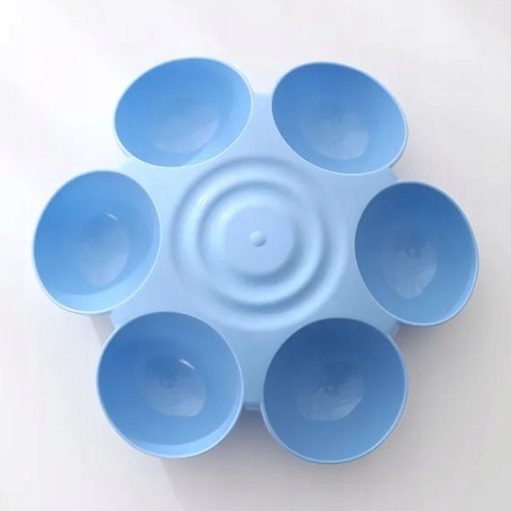 PET BOWL 6 PCS FOR WATER FOOD blue Diameter 35 cm