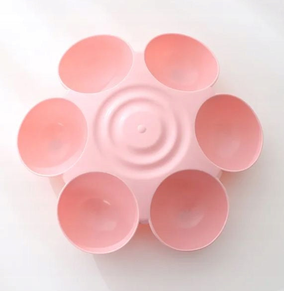 PET BOWL 6 PCS FOR WATER FOOD pink Diameter 35 cm
