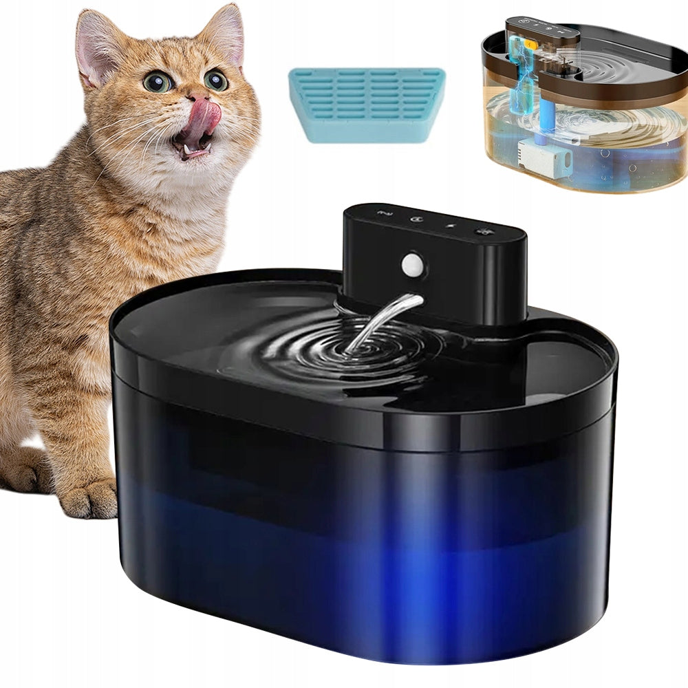 PET DRINKER USB RECHARGEABLE 3 MODES FILTRATION 4 LAYERS BLACK ABS