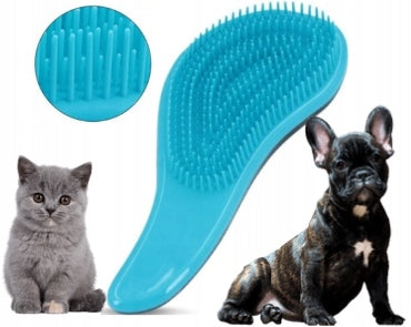 PET HAIR BRUSH BLUE SOFT Brand no brand