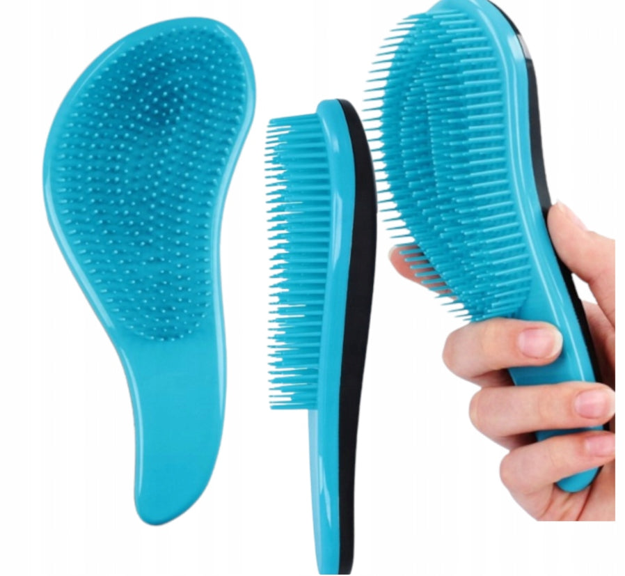 PET HAIR BRUSH BLUE SOFT