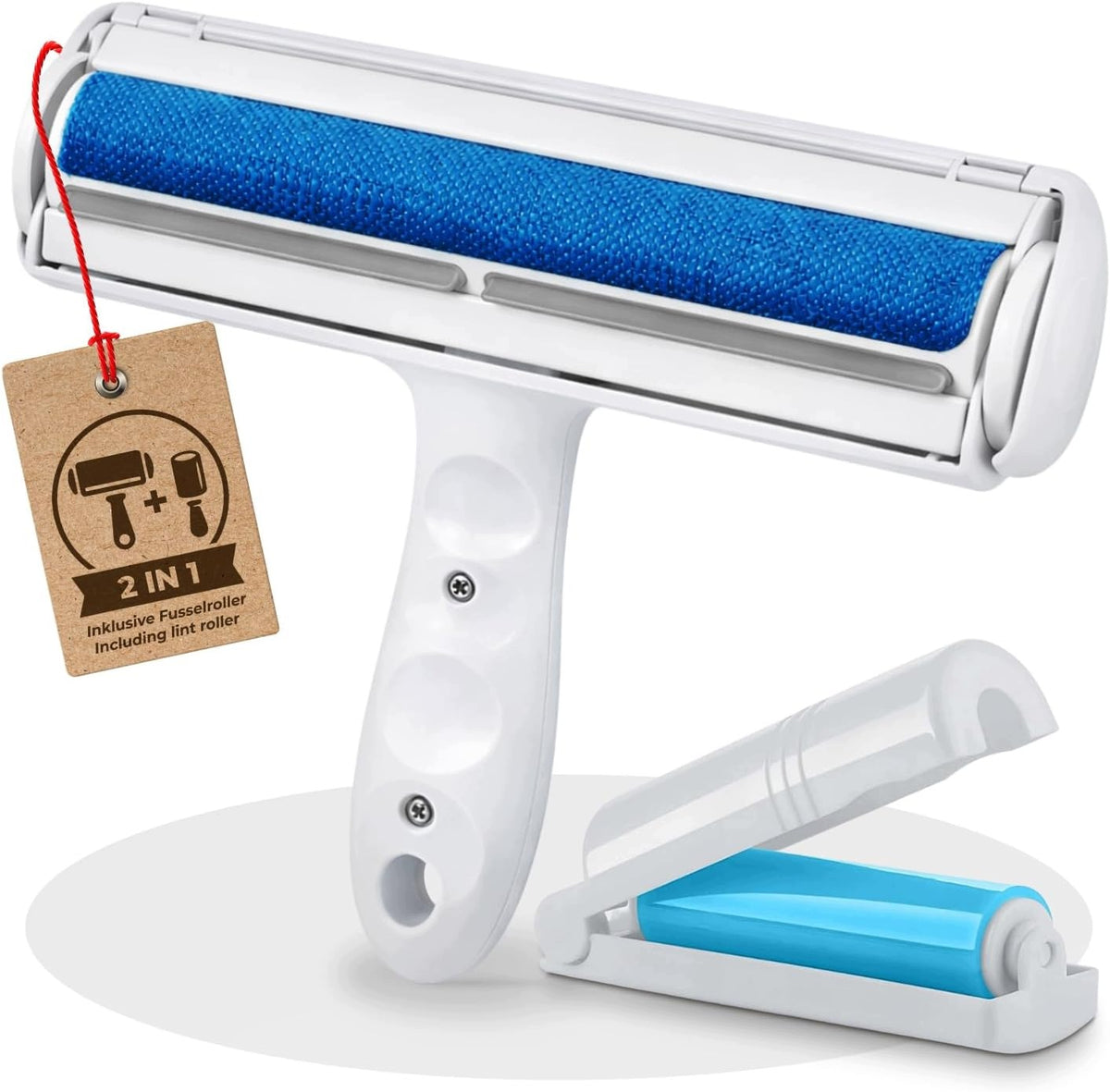PET HAIR REMOVAL DEVICE + LINT ROLLER SET OF 2IN1