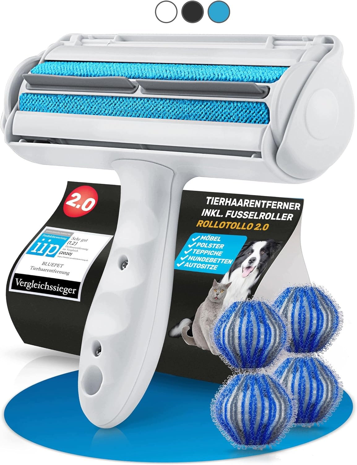 PET HAIR REMOVAL KIT 4 WASHING BALLS BRUSH