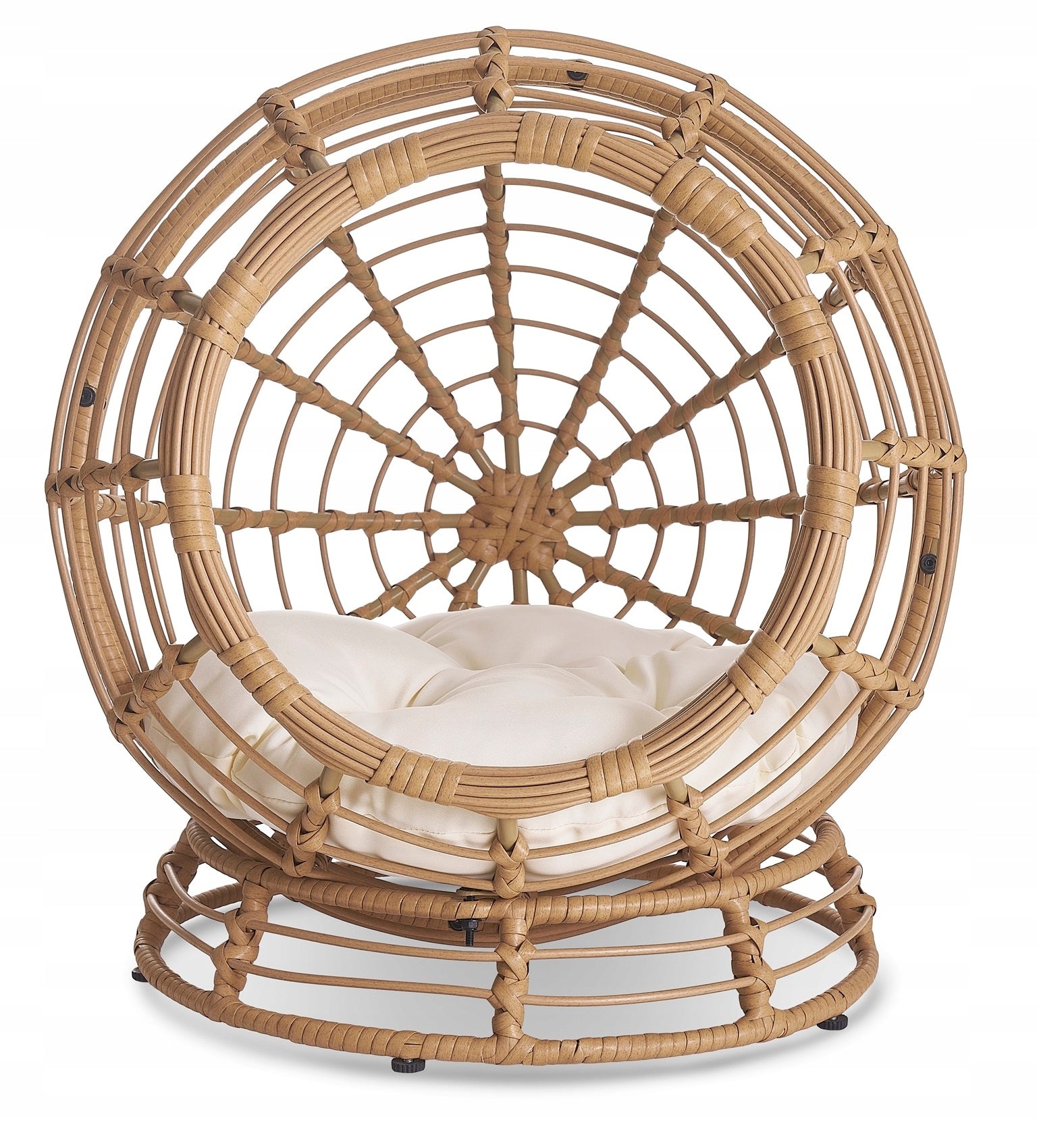PET HOUSE Cat or Dog Bed Round Rattan Booth with Pillow