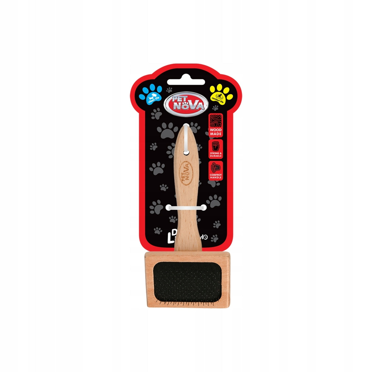PET NOVA DOG CARD BRUSH S FOR SHORT HAIR WIDTH 5cm