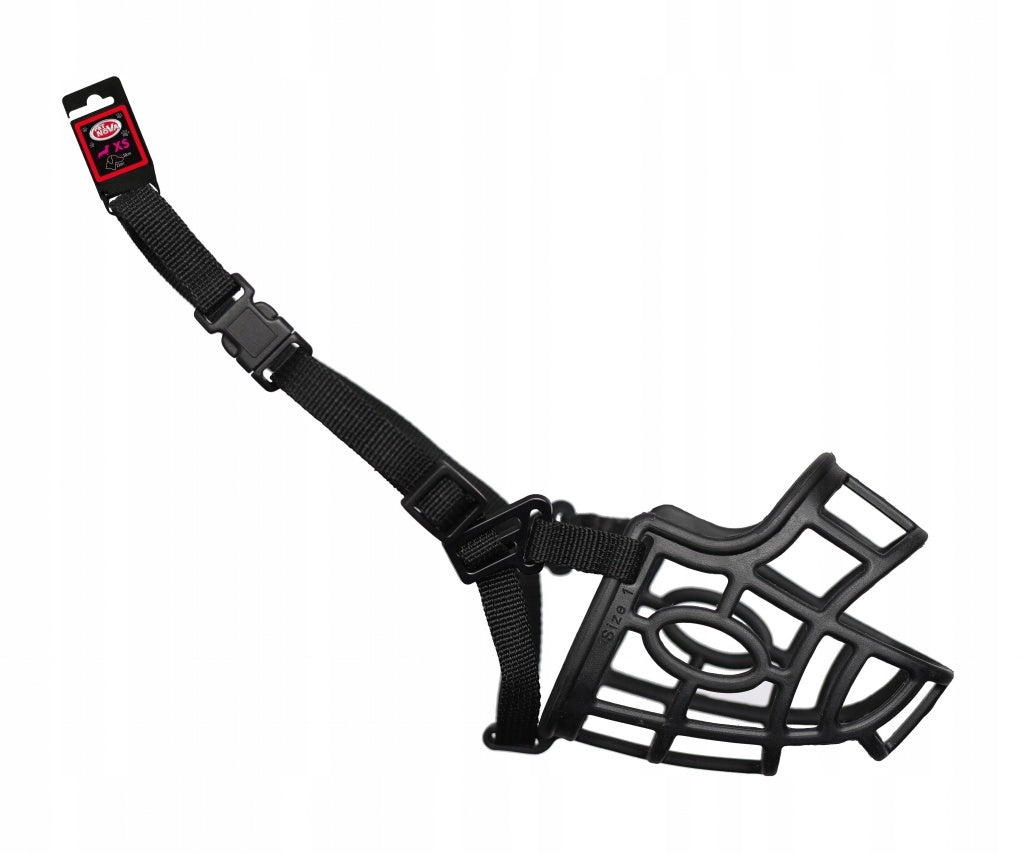 PET NOVA PLASTIC MUZZLE FLEXIBLE XS muzzle-23 cm strap-34-46 cm
