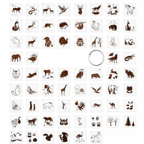 PET PAINTING TEMPLATES SET OF 66 PIECES FOR CHILDREN metal Brand no brand